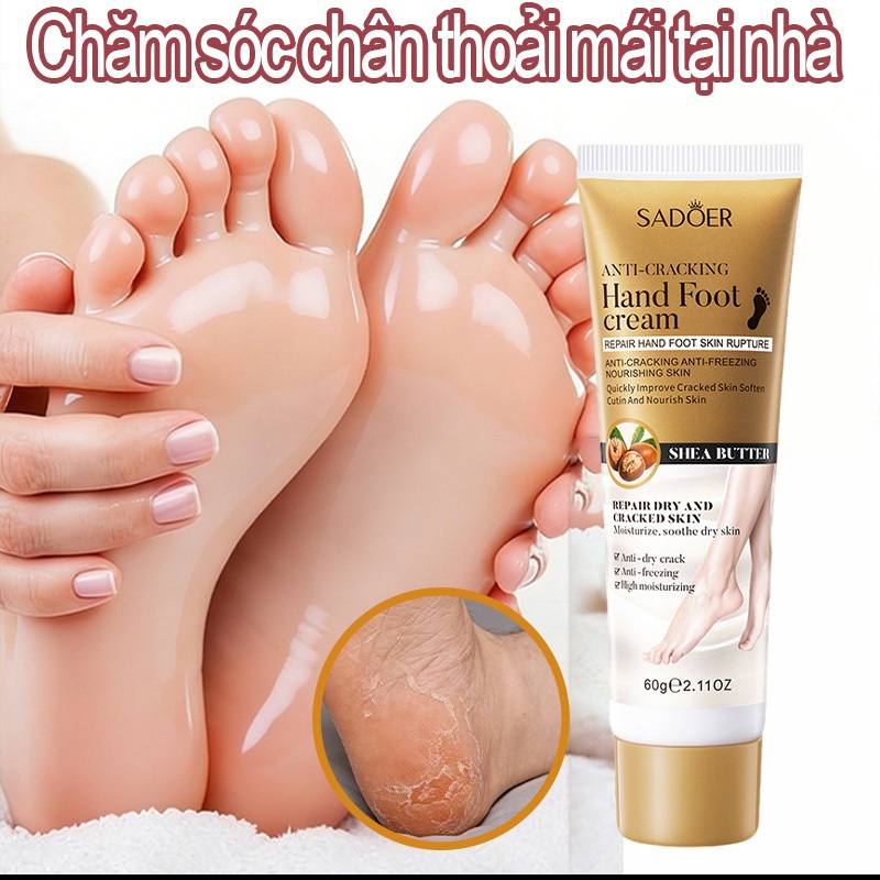 Kem dưỡng gót chân nứt nẻ chai sần– Dưỡng ẩm sâu phục hồi da chân khô ráp giảm nứt nẻ và chai cứng (60g)