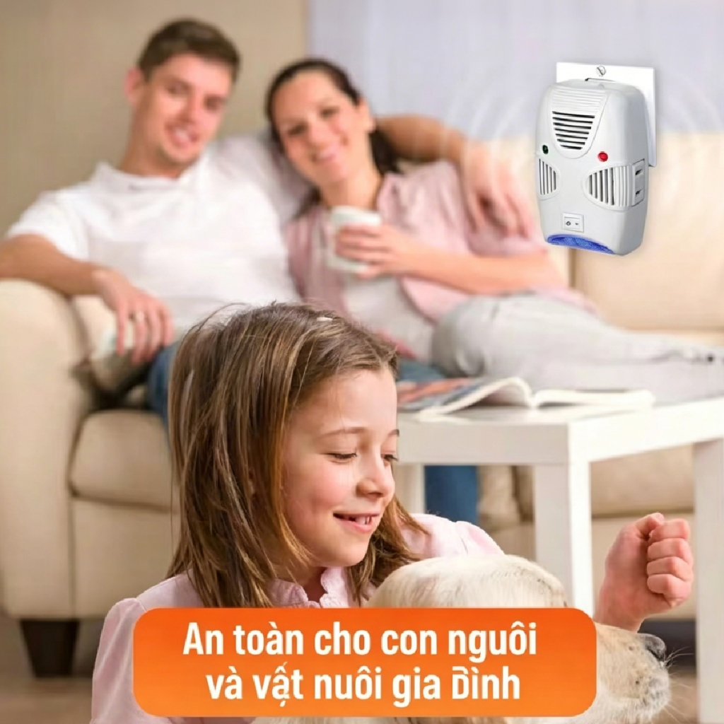 Thiết bị đuổi chuột thông minh – Chuột không dám bén mảng gần nhà, an toàn cho trẻ nhỏ và thú cưng, hiệu quả tức thì!