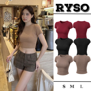 Áo Thun Croptop Nữ Ôm Body Ngắn Tay Cổ Tròn, Croptop Nữ Tay Ngắn Dáng Ôm Trơn Basic TN02 RYSO