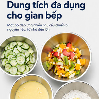 Âu trộn Wmf Gourmet, Thố trộn rau củ, hoa quả Sallad thép không gỉ an toàn cao cấp GermanySnT HCM