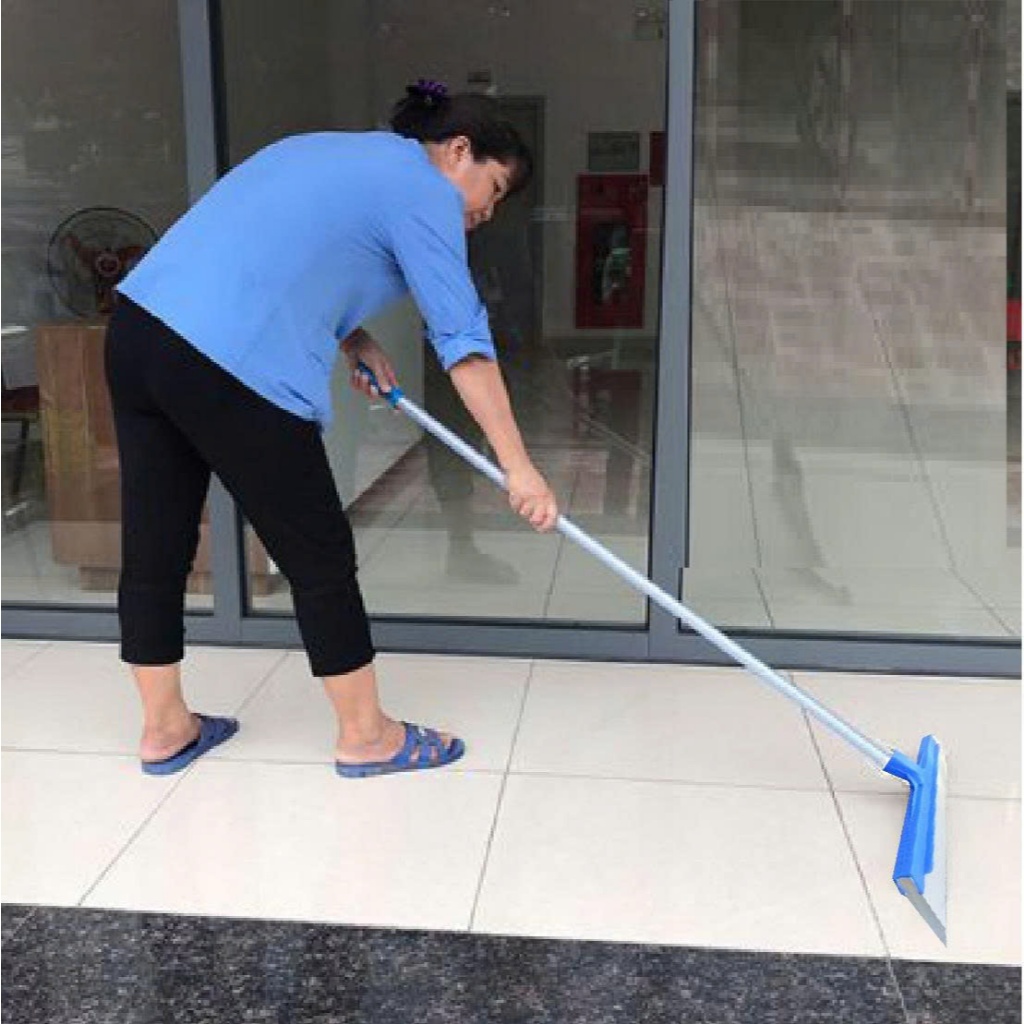 [HỎA TỐC] Cây Gạt Nước, Gạt Sàn Nhà Lưỡi Eva 43cm Homeinno Cán Tăng Đơ Thu Ngắn 90 cm - Kéo Dài 1m4