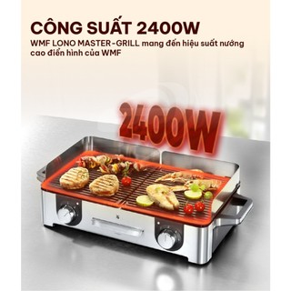 Bếp nướng WMF Lono Master-Grill 2400W, bếp nướng điện 2 vùng riêng biệt,dễ dàng vệ sinh GermanySnT HCM 50015