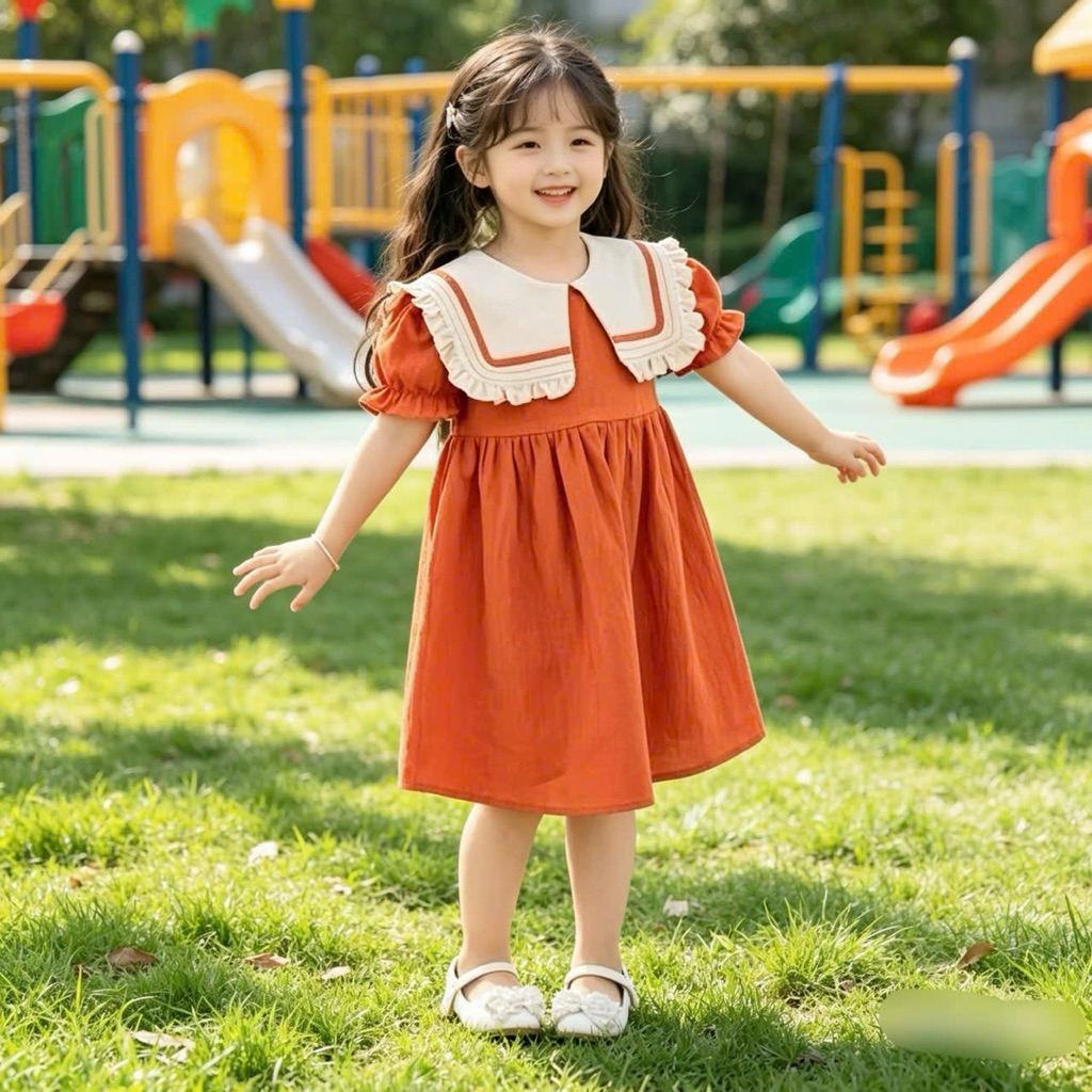 Đầm Bé Gái Tiểu Thư Dễ Thương, Váy Xinh Nhiều Mẫu Cho Bé 1-10y (10-40kg) June