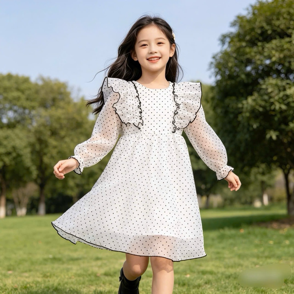 Đầm Bé Gái Tiểu Thư Dễ Thương, Váy Xinh Nhiều Mẫu Cho Bé 1-10y (10-40kg) June