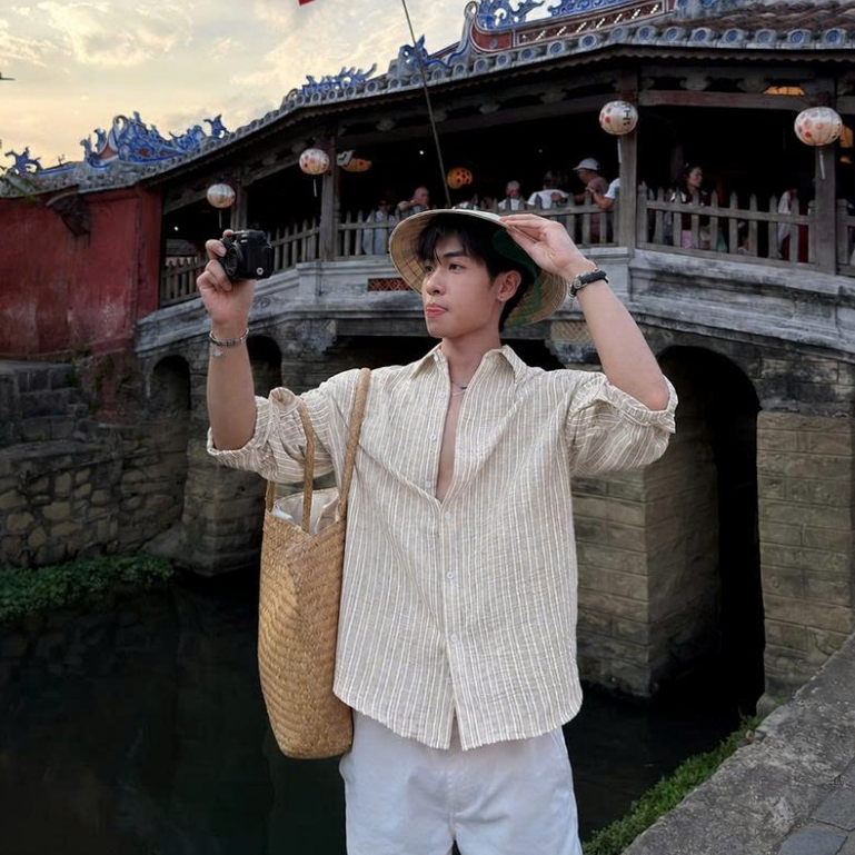Áo Sơ Mi Linen Kẻ Sọc Halley Sơ Mi Nam Dài Tay Thoáng Mát Mỏng Nhẹ Mùa Hè Đi Chơi Du Lịch A62