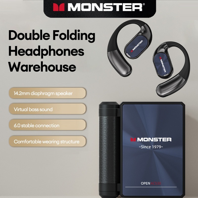 Tai Nghe Không Dây Monster AC530 Bluetooth 5.4 - Âm Thanh Hifi Bass Mạnh, Khử Tiếng Ồn Đàm Thoại HD, Chống Nước IPX5 | BigBuy360 - bigbuy360.vn