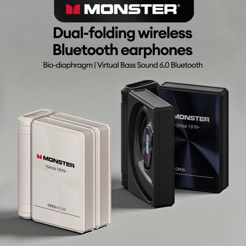Tai Nghe Không Dây Monster AC530 Bluetooth 5.4 - Âm Thanh Hifi Bass Mạnh, Khử Tiếng Ồn Đàm Thoại HD, Chống Nước IPX5 | BigBuy360 - bigbuy360.vn
