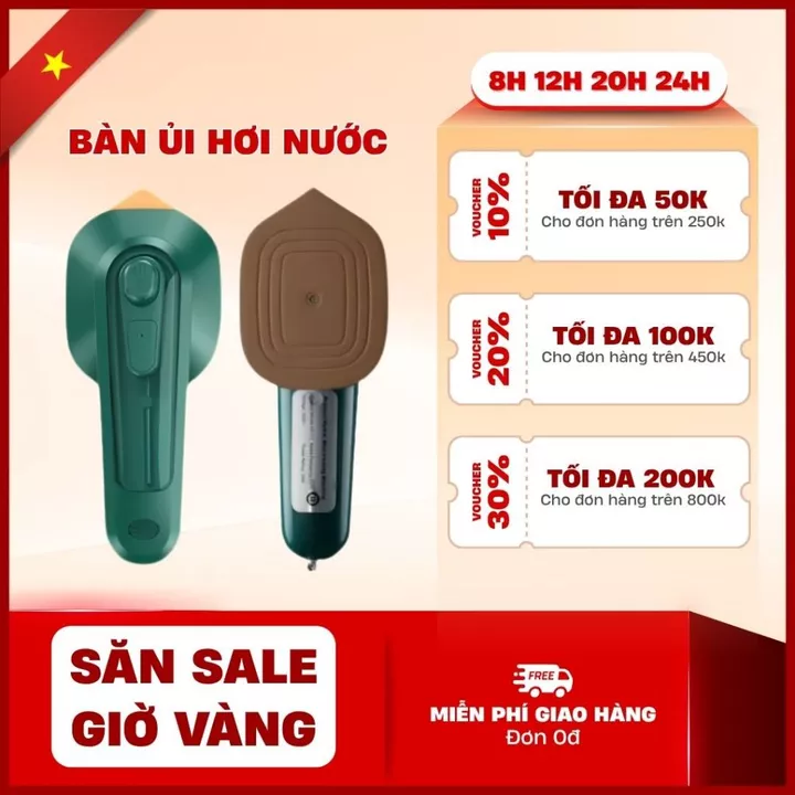 Bàn Ủi Hơi Nước Mini Cầm Tay, Bàn là Hơi Nước Du Lịch Công Suất 33W Nhỏ Gọn Tiện Dụng, Dễ Dàng Gấp Gọn New