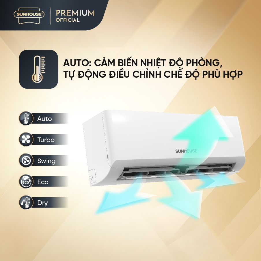 [LẮP ĐẶT TOÀN QUỐC] Điều hòa không khí Sunhouse 12000 BTU 1 chiều SHR- AW12C420