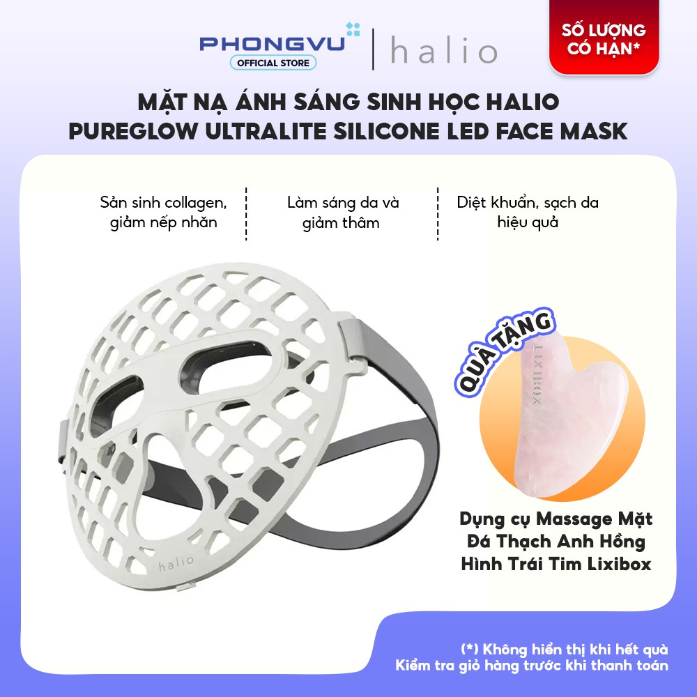 Mặt Nạ Ánh Sáng Sinh Học Halio PureGlow Ultralite Silicone LED Face ...