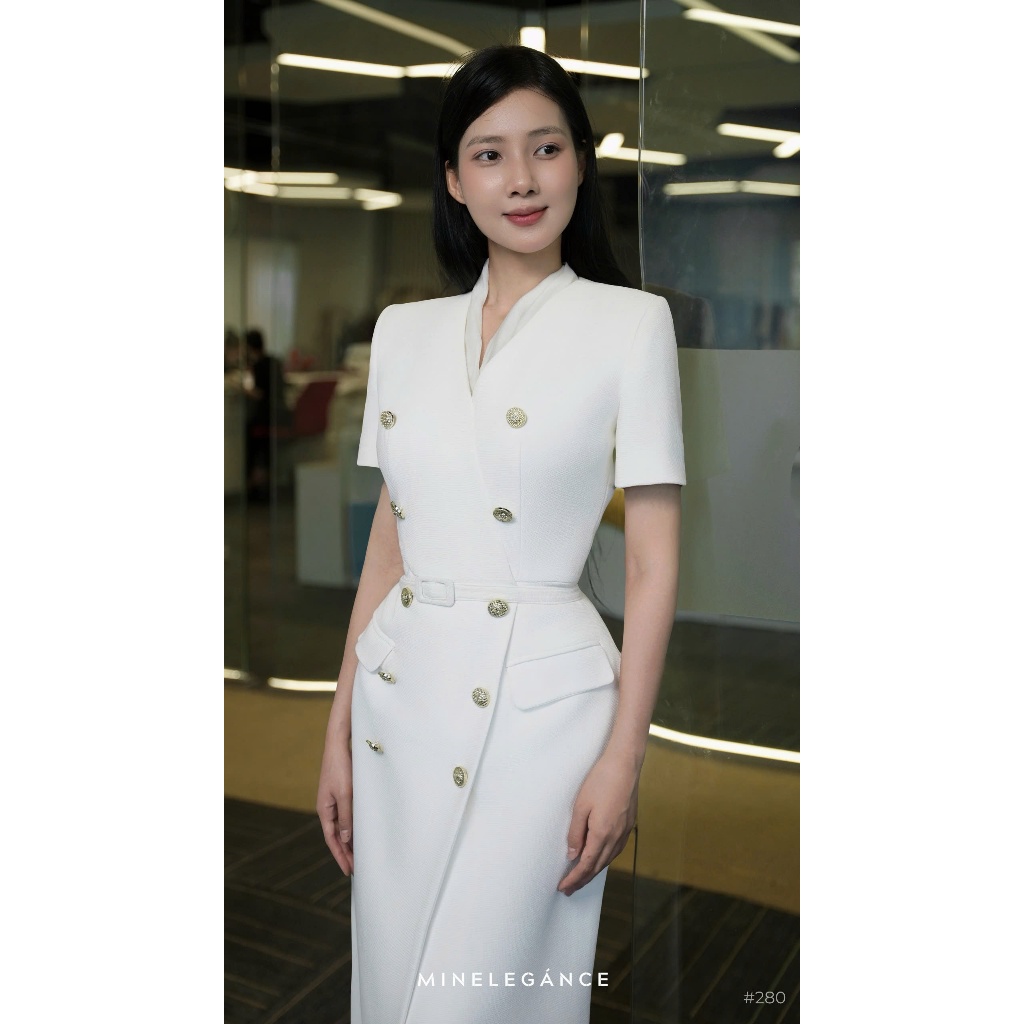 MINELEGÁNCE - SÉT CỔ TIM PHỐI CÚC MẠ VÀNG THANH LỊCH, SANG TRỌNG - MIN280