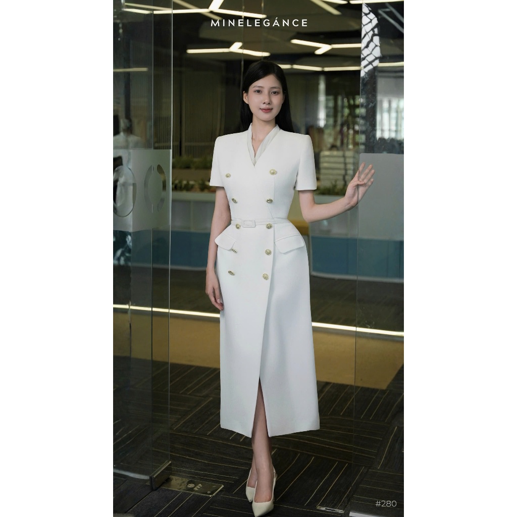 MINELEGÁNCE - SÉT CỔ TIM PHỐI CÚC MẠ VÀNG THANH LỊCH, SANG TRỌNG - MIN280