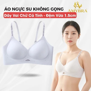 Combo Áo Ngực Nữ Khoét Giọt Nước Thoáng Khí, Áo Lót Đúc Su Tàng Hình AMYBRA A960