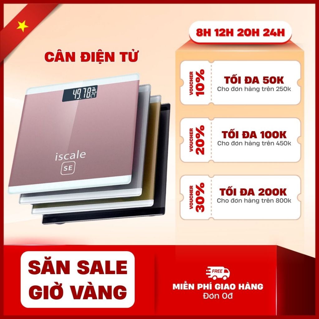 Cân Điện Tử, Cân Sức Khỏe ISCALE PHONE - Cân Gia Đình Trọng Lượng Tối Đa 150Kg tiện lợi cho gia đình HOT New New