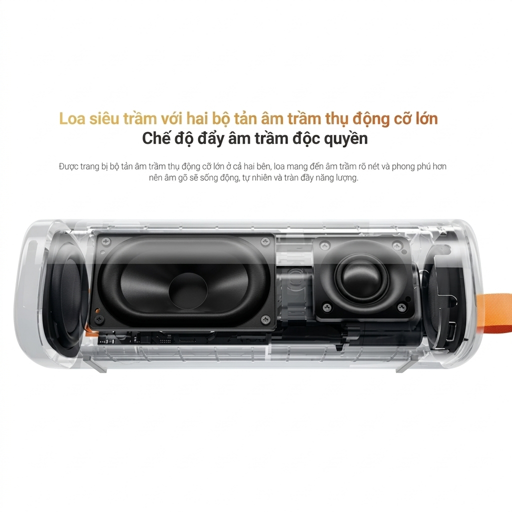 Loa Bluetooth Kháng Nước Kháng Bụi Kết Nối Loa Đôi Âm Thanh Chân Thực Công suất 30W Dung lượng Pin khủng