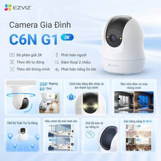 Camera Wifi EZVIZ H6C G1/C6N G1/H6C Pro/C6N Pro - 2MP/3MP/4MP/5MP/8MP - Xoay 360, Đàm Thoại 2 Chiều