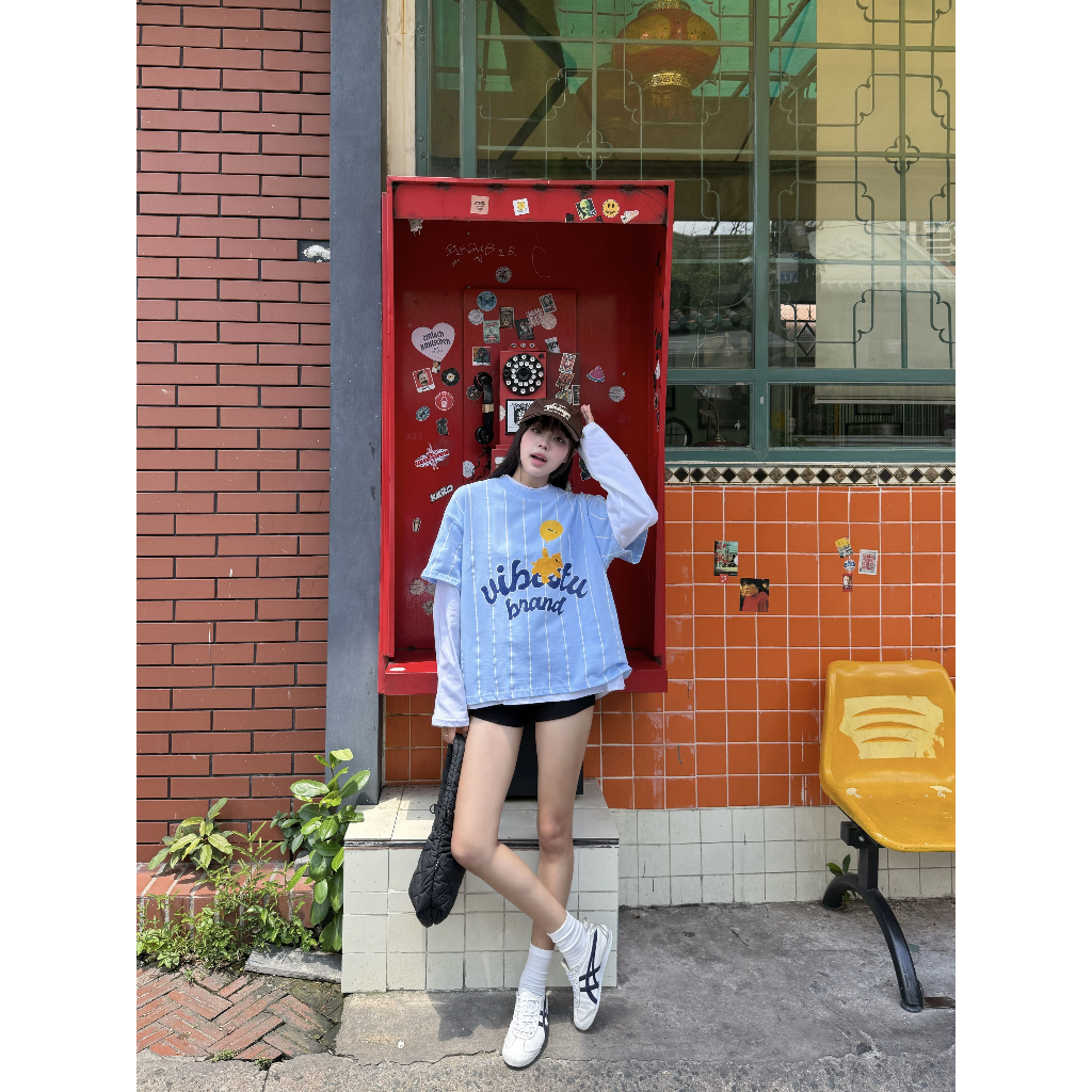 Áo Thun Sọc Local Brand VIBESTU " Gấu Vibestu" Form Big Boxy Unisex 250gsm Cotton