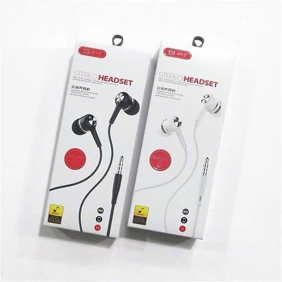 Tai Nghe BYZ SE519A Có Dây In Ear Mic Tích Hợp Nút Bấm Điều Khiển Âm Thanh Đen Trắng