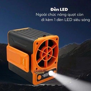 Quạt Điều Hòa Mini Tích Điện F18 - Quạt Đeo Thắt Lưng Kiêm Sạc Dự Phòng, Pin 15.000 mAh Lớn Có BH