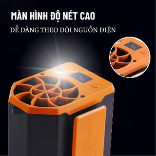 Quạt Điều Hòa Mini Tích Điện F18 - Quạt Đeo Thắt Lưng Kiêm Sạc Dự Phòng, Pin 15.000 mAh Lớn Có BH