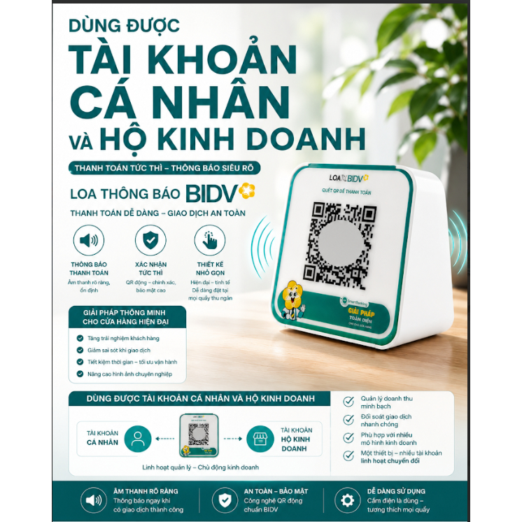 Loa đọc thông báo chuyển khoản BIDV về thẳng tk không qua trung gian I Bảo hành 12 tháng