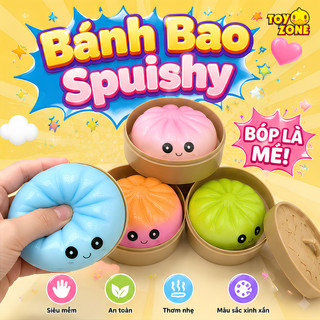Bánh Bao Mochi Squishy Túi Mù Mini Cute – Đồ Chơi Bánh Bao Màn Thầu Mềm Mịn Giảm Stress Nhiều Màu Sắc Đáng Yêu