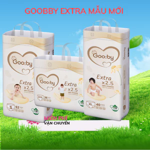 Bỉm tã dán/quần Gooby Extra mềm mại, siêu thấm hút size NB72, NB66, M58,L52,XL50,XXL46 cho bé từ 6 đến 25kg