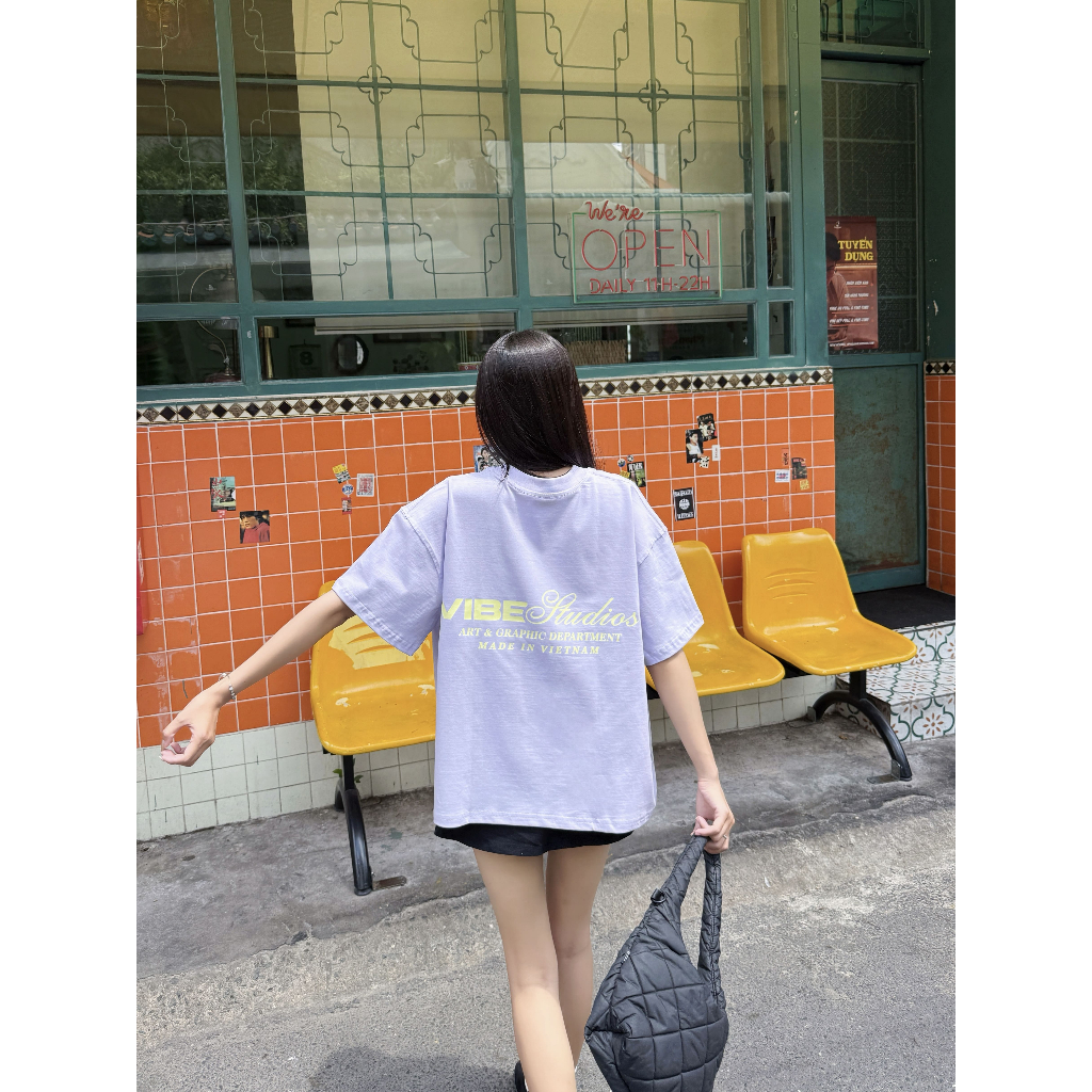 Áo Thun Local Brand VIBESTU " Logo Vibestu ART&GRAPHIC " Áo Thun Boxy Form Rộng å 250Gsm Cotton