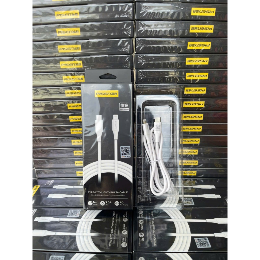 Cáp Sạc Nhanh PISEN USB-C To Lightning 1m PD 3A Hỗ Trợ Sạc Nhanh 18W 20W 25W