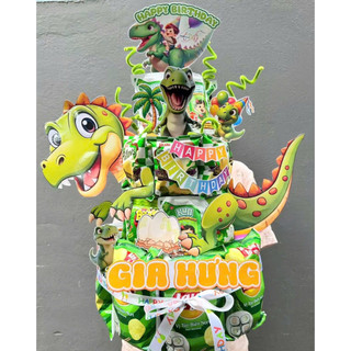 (KHÔNG IN TÊN TUỔI) Set Tag Giấy Cỡ To Hình Con Vật, Hoạt Hình Trang Trí Tháp Bánh Kẹo Cho Bé Trai Gái