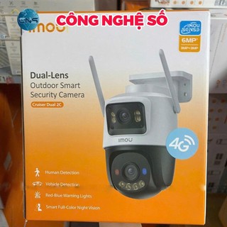 Camera 2 Mắt IMOU Cruiser Dual 2C IPC-S7XCP-6M1TED-EU 6MP Lắp Sim 4G | BH Chính Hãng 2 Năm