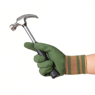 Set 12 Đôi Găng tay lao động co giãn tốt, có lớp phủ PU nhám sần chống bám đất xanh rêu 528 chống cắt chống mài mòn