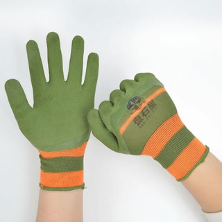 Set 12 Đôi Găng tay lao động co giãn tốt, có lớp phủ PU nhám sần chống bám đất xanh rêu 528 chống cắt chống mài mòn