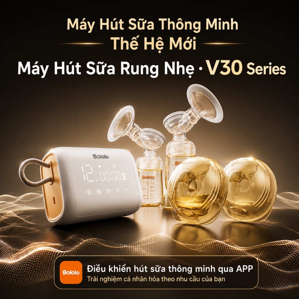Máy Hút Sữa Điện Đôi Bololo V30 | Rung Nhẹ, Tự Động, 2 Chế Độ, Tiện Lợi ...