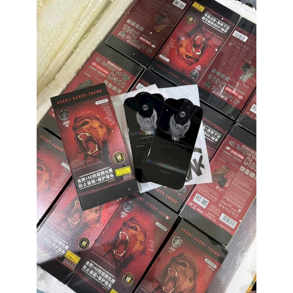 Cường Lực KingKong Chống Nhìn Trộm Full Viền i.P 7-17 Prm Bảo Vệ Màn Hình Riêng Tư