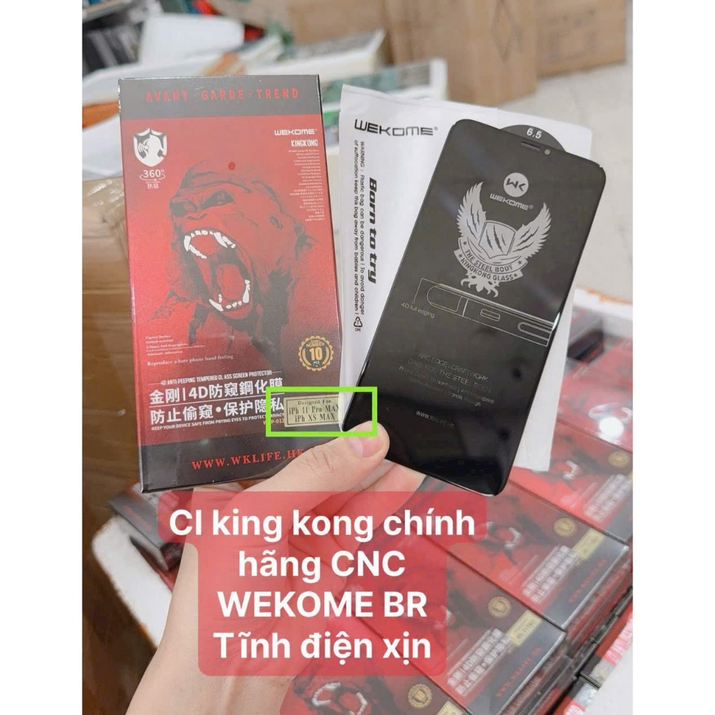 Cường Lực KingKong Chống Nhìn Trộm Full Viền i.P 7-17 Prm Bảo Vệ Màn Hình Riêng Tư