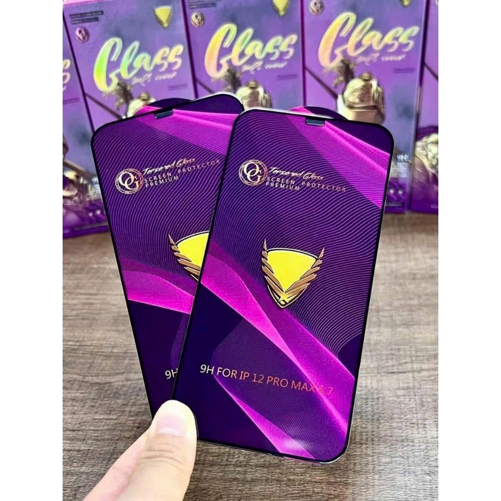 Kính Cường Lực OG 9H Full Viền Cho i.P 7 Đến 17 Prm Chống Trầy Xước Bảo Vệ Màn Hình
