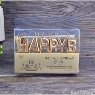 [Combo 2] Bộ nến nhũ chữ Happy Birthday- Phụ Kiện Trang Trí Bánh Kem, Sinh Nhật