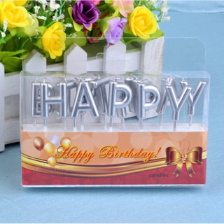 [Combo 2] Bộ nến nhũ chữ Happy Birthday- Phụ Kiện Trang Trí Bánh Kem, Sinh Nhật