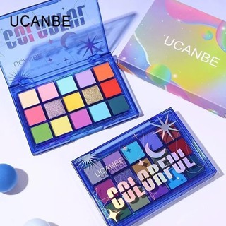 (TẶNG CỌ) UCANBE Bảng Phấn Mắt 15 Ô Ucanbe Cosplay UCANBE Nhiều Tone Màu Nghệ Thuật Cho Người Mới Bắt Đầu Chuyên Nghiệp