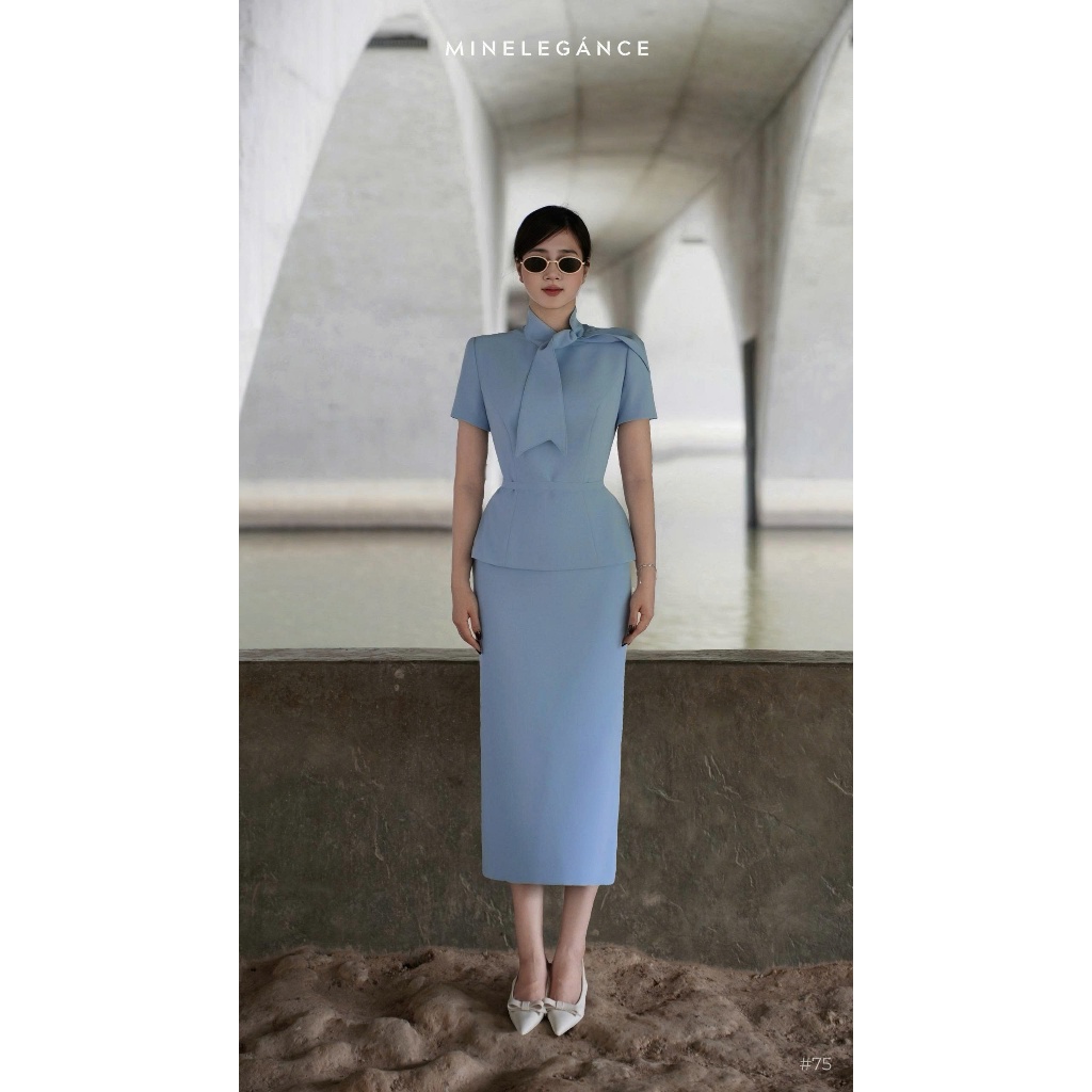MINELEGÁNCE | SET ÁO & CHÂN VÁY BÚT CHÌ THANH LỊCH, SANG TRỌNG - MIN75