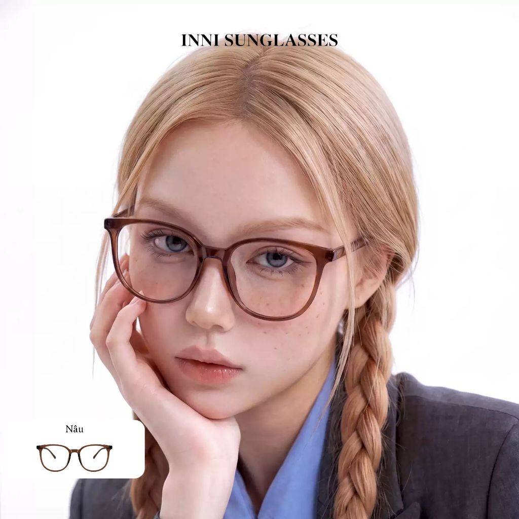Gọng kính cận thời trang nam nữ quốc dân dáng vuông unisex cá tính INNI 1144