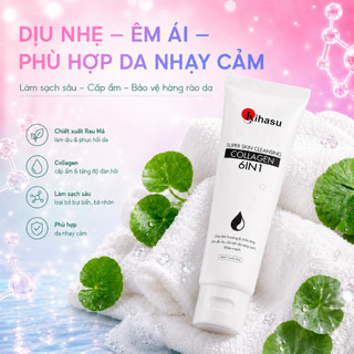 Sữa Rửa Mặt KIHASU Collagen Làm Sạch Dịu Nhẹ, Cấp Ẩm Cho Da Khô Và Nhạy Cảm 100ml