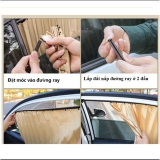 Bộ 4 Rèm Che Nắng Nam Châm Ô Tô, Chắn Nắng, Nóng, Cách Nhiệt, Chống UV, Dễ Lắp Cho Xe Khung Kim Loại