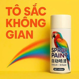 Sơn Xịt Con Két 450ml Chống Gỉ Nhanh Khô | Sơn Phun Đa Năng Cho Kim Loại Gỗ Nhựa Xe Máy