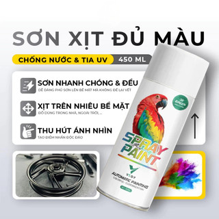 Sơn Xịt Con Két 450ml Chống Gỉ Nhanh Khô | Sơn Phun Đa Năng Cho Kim Loại Gỗ Nhựa Xe Máy