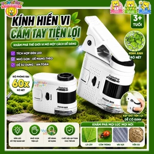 Kính hiển vi cầm tay cho bé - Đồ chơi giáo dục STEM, rèn luyện khả năng khám phá
