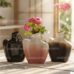 Bình Hoa Gốm Sứ Bát Tràng Dáng Cô Gái Nghệ Thuật Decor Trang Trí Phòng Khách GomdecorTSC