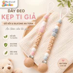 Dây Đeo Kẹp Ti Giả Gỗ Tự Nhiên DouDou Chống Rơi Mất Cho Bé A27