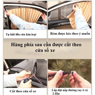 Bộ 4 Rèm Che Nắng Nam Châm Ô Tô, Chắn Nắng, Nóng, Cách Nhiệt, Chống UV, Dễ Lắp Cho Xe Khung Kim Loại